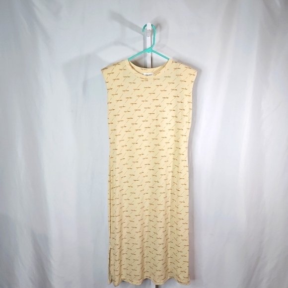 Calvin Klein Yellow Dress Sz 10 NWOT - Picture 1 of 8